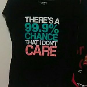 Black Worded Tee Shirt